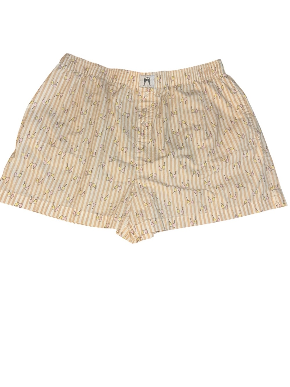 Better Together Champagne Toast Stripped Boxer Sleep Shorts